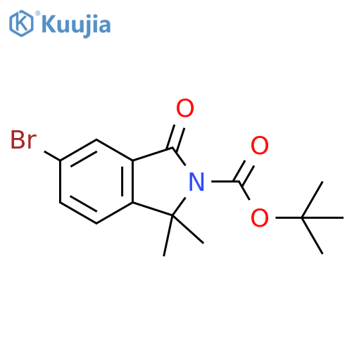 tert-butyl 5-bromo-1,1-dimethyl-3-oxo-isoindoline-2-carboxylate structure