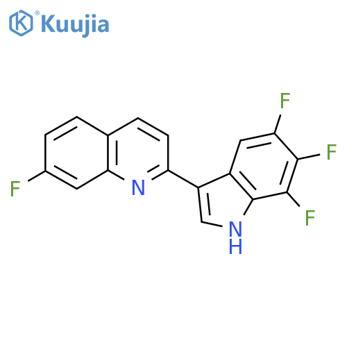 7-fluoro-2-(5,6,7-trifluoro-1H-indol-3-yl)quinoline structure