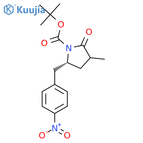 (5R)-TERT-BUTYL 3-METHYL-5-(4-NITROBENZYL)-2-OXOPYRROLIDINE-1-CARBOXYLATE structure