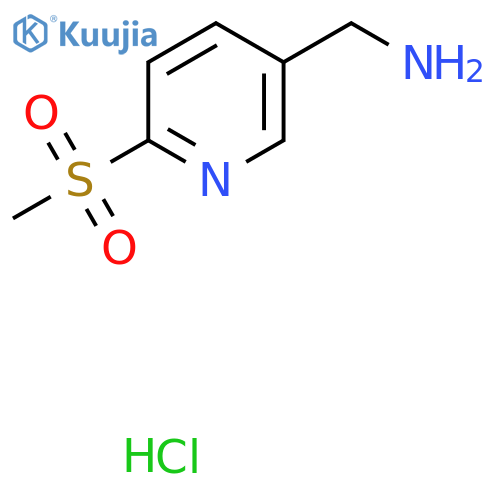 (6-(Methylsulfonyl)pyridin-3-yl)methanamine hydrochloride structure
