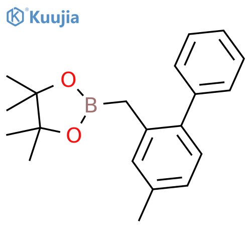 1,3,2-Dioxaborolane, 4,4,5,5-tetramethyl-2-[(4-methyl[1,1-biphenyl]-2-yl)methyl]- structure