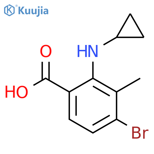 4-Bromo-2-(cyclopropylamino)-3-methylbenzoic acid structure