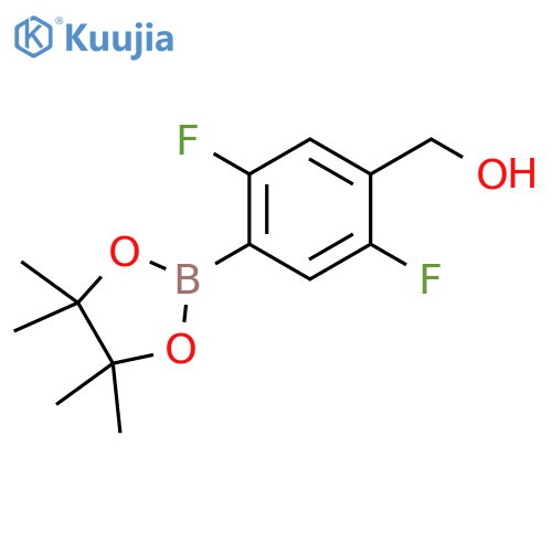 Benzenemethanol, 2,5-difluoro-4-(4,4,5,5-tetramethyl-1,3,2-dioxaborolan-2-yl)- structure