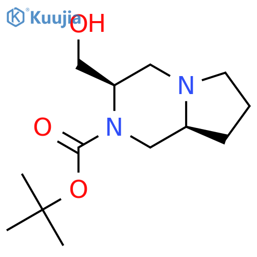 tert-Butyl (3R,8aS)-3-(hydroxymethyl)hexahydropyrrolo[1,2-a]pyrazine-2(1H)-carboxylate structure