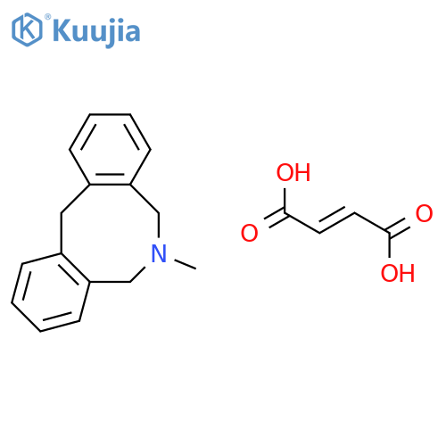 6-methyl-5,6,7,12-tetrahydrodibenzo[c,f]azocine (2Z)-but-2-enedioate structure