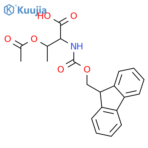 (2S,3R)-2-((((9H-Fluoren-9-yl)methoxy)carbonyl)amino)-3-acetoxybutanoic acid structure
