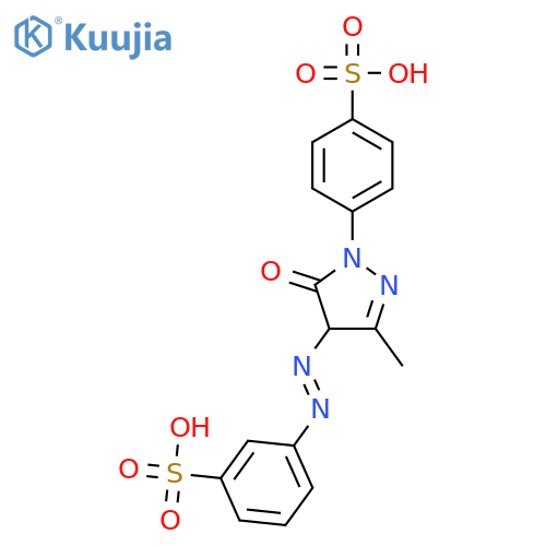 Benzenesulfonic acid,3-[2-[4,5-dihydro-3-methyl-5-oxo-1-(4-sulfophenyl)-1H-pyrazol-4-yl]diazenyl]- structure