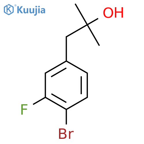1-(4-Bromo-3-fluorophenyl)-2-methylpropan-2-ol structure