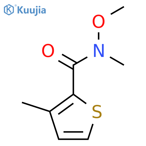 N-methoxy-N,3-dimethylthiophene-2-carboxamide structure