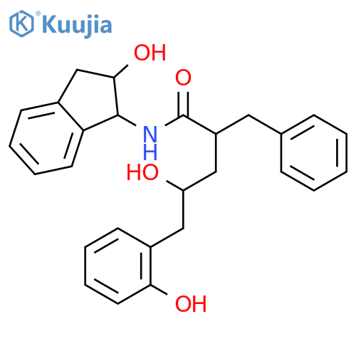 (2R,4S)-2-benzyl-4-hydroxy-N-[(2R)-2-hydroxy-2,3-dihydro-1H-inden-1-yl]-5-(2-hydroxyphenyl)pentanamide structure