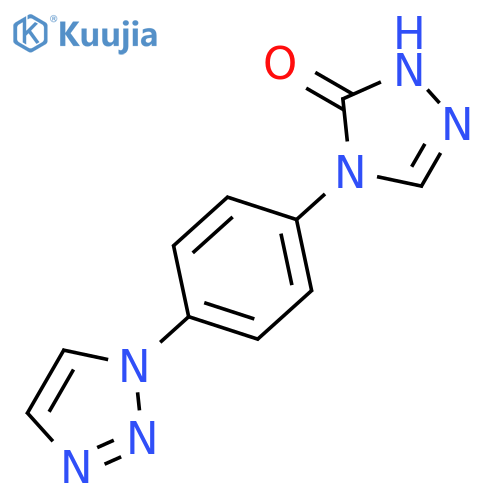 3H-1,2,4-Triazol-3-one, 2,4-dihydro-4-[4-(1H-1,2,3-triazol-1-yl)phenyl]- structure