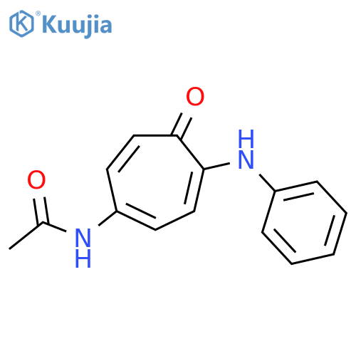 Acetamide,N-[5-oxo-4-(phenylamino)-1,3,6-cycloheptatrien-1-yl]- structure