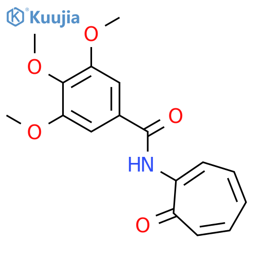 3,4,5-trimethoxy-N-(7-oxocyclohepta-1,3,5-trien-1-yl)benzamide structure