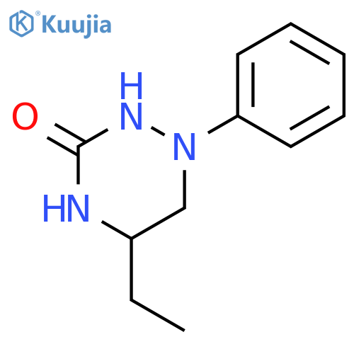 1,2,4-Triazin-3(2H)-one, 5-ethyltetrahydro-1-phenyl- structure