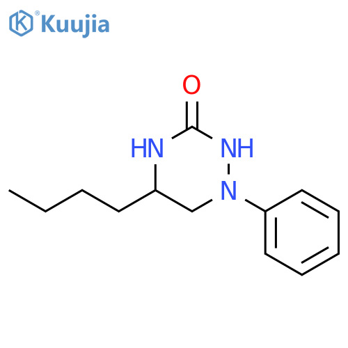 1,2,4-Triazin-3(2H)-one, 5-butyltetrahydro-1-phenyl- structure