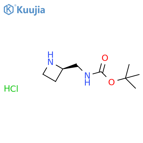 Tert-butyl N-[(2R)-azetidin-2-ylmethyl]carbamate hydrochloride structure
