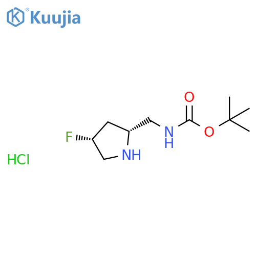 tert-butyl N-[[(2R,4R)-4-fluoropyrrolidin-2-yl]methyl]carbamate;hydrochloride structure