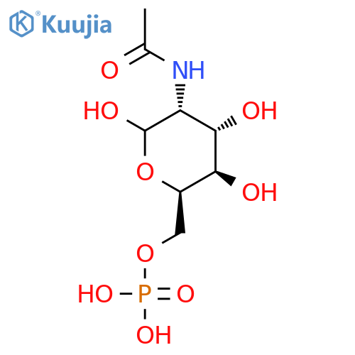 N-Acetyl-D-galactosamine-6-phosphate structure