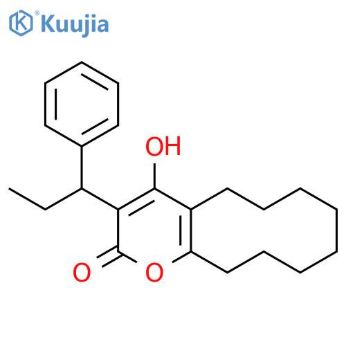 2H-Cyclodeca[b]pyran-2-one,5,6,7,8,9,10,11,12-octahydro-4-hydroxy-3-(1-phenylpropyl)- structure