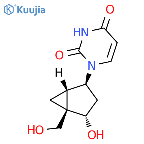 2,4(1H,3H)-Pyrimidinedione,1-[(1S,2S,4S,5R)-4-hydroxy-5-(hydroxymethyl)bicyclo[3.1.0]hex-2-yl]- structure