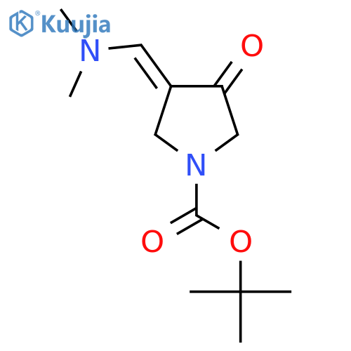 tert-butyl (3E)-3-[(dimethylamino)methylidene]-4-oxopyrrolidine-1-carboxylate structure