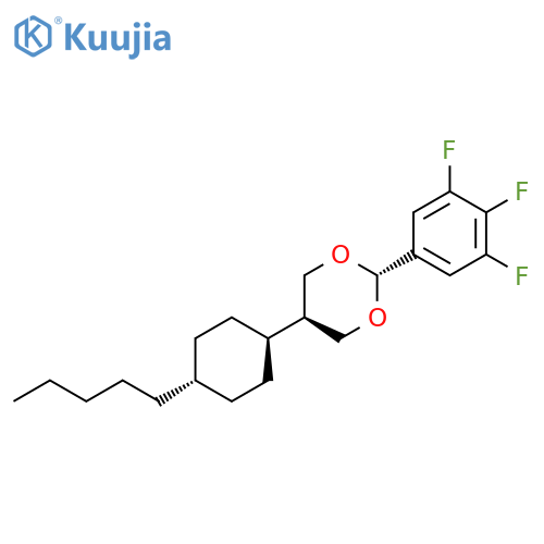 1,3-Dioxane, 5-(trans-4-pentylcyclohexyl)-2-(3,4,5-trifluorophenyl)-,trans- structure