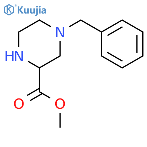 4-(phenylmethyl)-2-Piperazinecarboxylic acid methyl ester structure