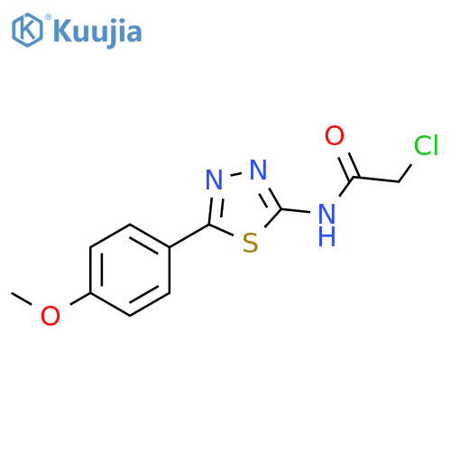 2-chloro-N-[5-(4-methoxyphenyl)-1,3,4-thiadiazol-2-yl]acetamide structure