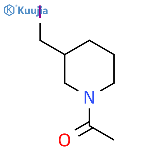 1-(3-Iodomethyl-piperidin-1-yl)-ethanone structure