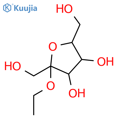(2R,3S,4S,5R)-2-Ethoxy-2,5-bis(hydroxymethyl)tetrahydrofuran-3,4-diol structure