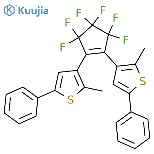 Thiophene, 3,3'-(3,3,4,4,5,5-hexafluoro-1-cyclopentene-1,2-diyl)bis[2-methyl-5-phenyl- structure
