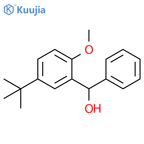 (5-(tert-butyl)-2-methoxyphenyl)(phenyl)methanol structure