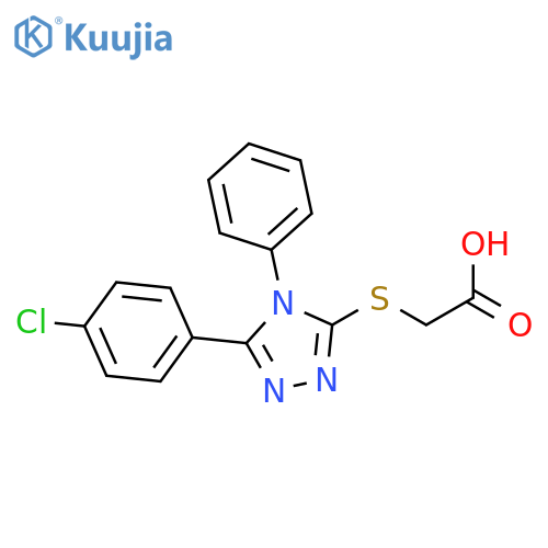 Acetic acid, [[5-(4-chlorophenyl)-4-phenyl-4H-1,2,4-triazol-3-yl]thio]- structure