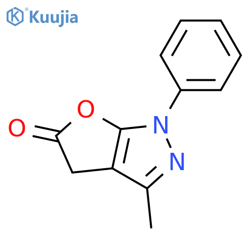 5H-Furo[2,3-c]pyrazol-5-one,1,4-dihydro-3-methyl-1-phenyl- structure
