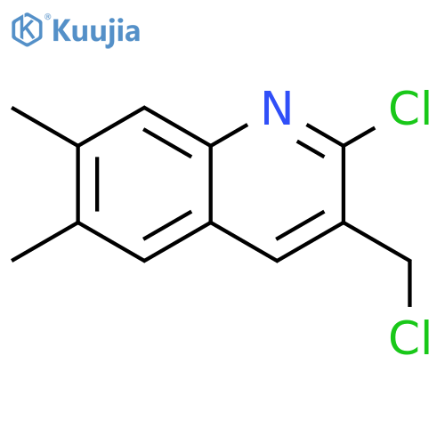 2-chloro-3-(chloromethyl)-6,7-dimethylquinoline structure