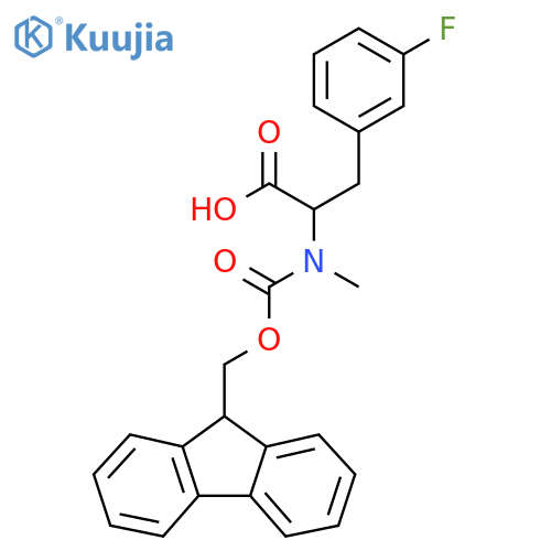 Fmoc-3-fluoro-N-methyl-L-phenylalanine structure