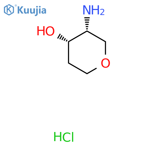 (3R,4S)-3-aminotetrahydropyran-4-ol;hydrochloride structure