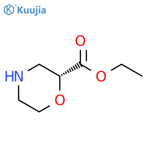 2-Morpholinecarboxylic acid, ethyl ester, (2R)- structure