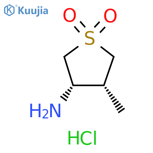 (3S,4R)-4-methyl-1,1-dioxo-thiolan-3-amine;hydrochloride structure