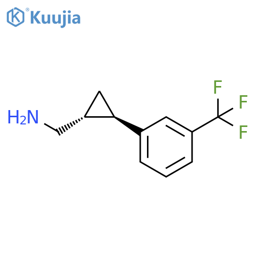 Cyclopropanemethanamine, 2-[3-(trifluoromethyl)phenyl]-, (1R,2R)- structure