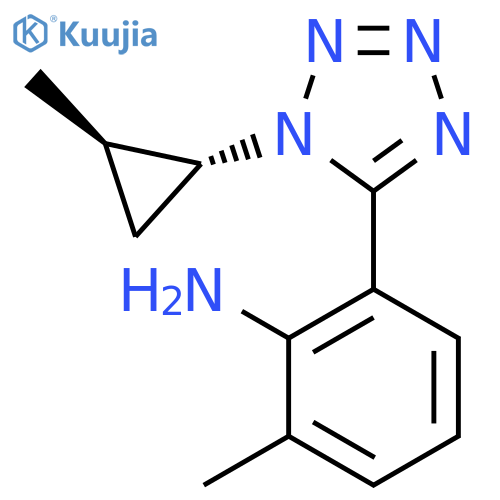 2-Methyl-6-(1-((1R,2R)-2-methylcyclopropyl)-1H-tetrazol-5-yl)aniline structure