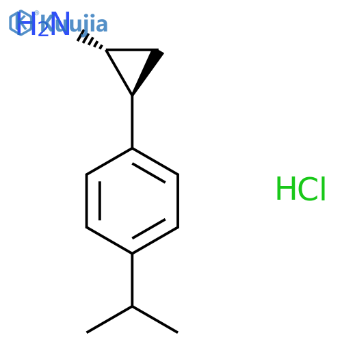 (1R,2S)-2-(4-Propan-2-ylphenyl)cyclopropan-1-amine;hydrochloride structure