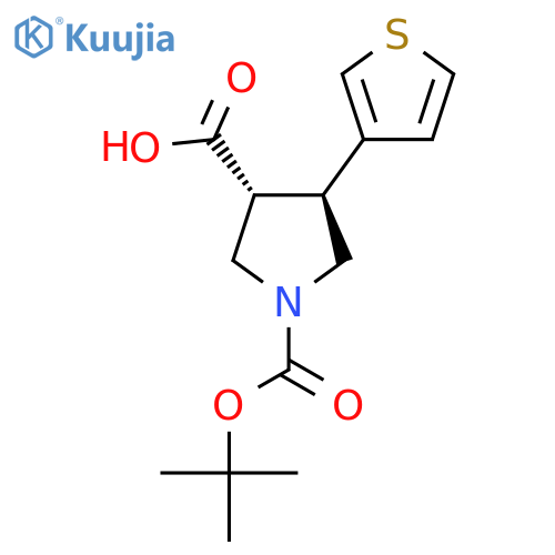 Boc-(n)-trans-4-(3-thienyl)pyrrolidine-3-carboxylic Acid structure