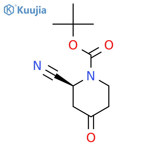 (S)-tert-Butyl 2-cyano-4-oxopiperidine-1-carboxylate structure