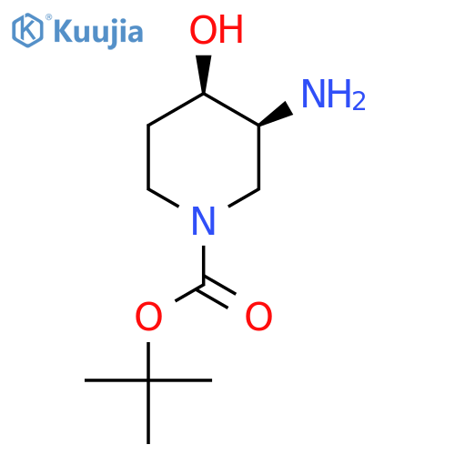 tert-butyl (3S,4R)-3-amino-4-hydroxy-piperidine-1-carboxylate structure