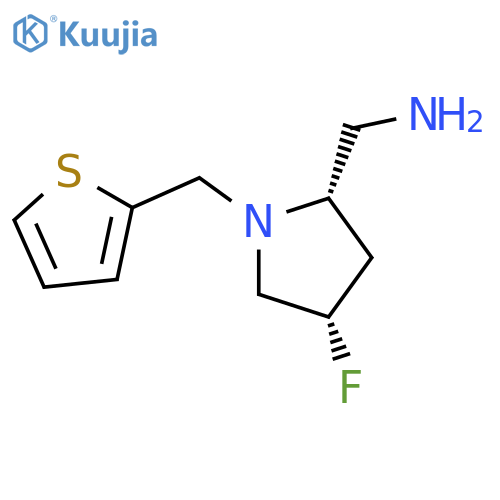 2-Pyrrolidinemethanamine, 4-fluoro-1-(2-thienylmethyl)-, (2S,4S)- structure