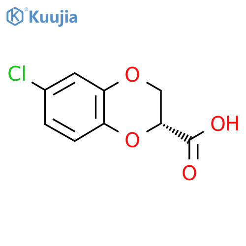 (R)-6-Chloro-2,3-dihydrobenzoB1,4dioxine-2-carboxylic Acid structure