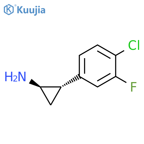 Cyclopropanamine, 2-(4-chloro-3-fluorophenyl)-, (1R,2S)- structure