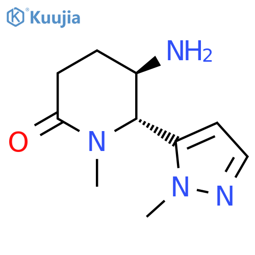 2-Piperidinone, 5-amino-1-methyl-6-(1-methyl-1H-pyrazol-5-yl)-, (5R,6R)- structure