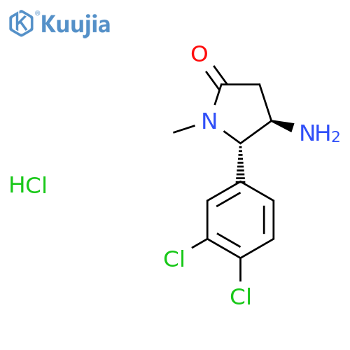 (4R,5S)-4-amino-5-(3,4-dichlorophenyl)-1-methylpyrrolidin-2-one hydrochloride structure